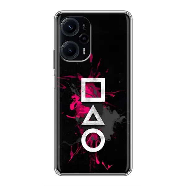 Чохол з принтом «Символи Гра кальмара» для Xiaomi POCO F5 Чохол з принтом «Символи Гра кальмара» для Xiaomi POCO F5