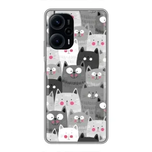 Чохли з Котиками для Xiaomi POCO F5 (VPrint) (Мальовані котики)