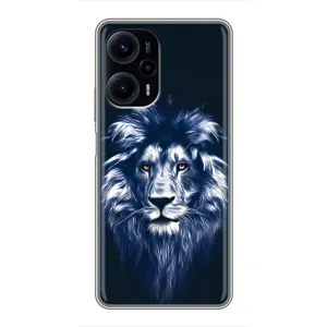 Чохол з картинкою ЛЕВ для Xiaomi POCO F5 (VPrint) (Синій Лев)