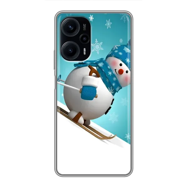 Чехол с принтом «Снеговик на лыжах» для Xiaomi POCO F5 Чехол с принтом «Снеговик на лыжах» для Xiaomi POCO F5