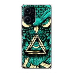Чехол с птицами на Xiaomi POCO F5 (VPrint) (Сова с глазом)