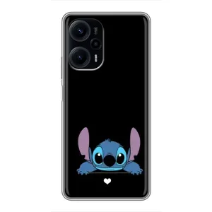 Чохол з принтом Стіч на Xiaomi POCO F5 (Стіч на чорному)