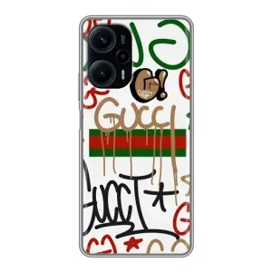 Бренднові Чохли для Xiaomi POCO F5 - (PREMIUMPrint) (Стиль GUUCI)