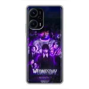 Чохол з дизайном Венздей 2 на Xiaomi POCO F5 (Фіолетова магія Венздей)