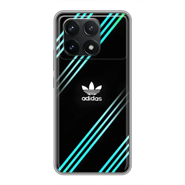 Чехол с принтом «Адидас с полосами» для Xiaomi POCO F6 Pro