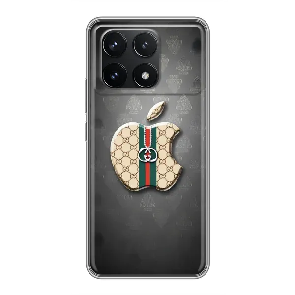 Чохол з принтом «Apple gucci» для Xiaomi POCO F6 Pro