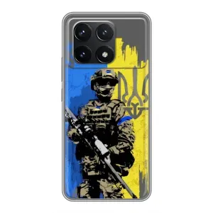Чехлы с картинкой ЗСУ для Xiaomi POCO F6 Pro (AlphaPrint) (АРТ солдат)