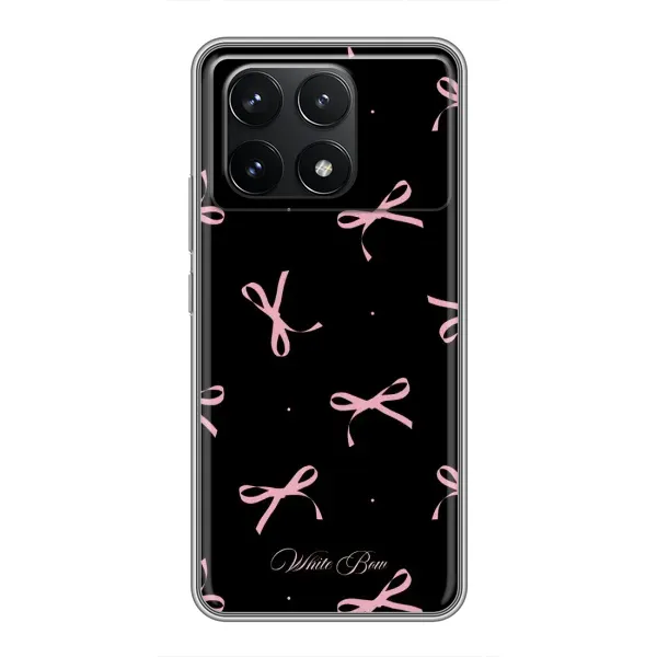 Чехол с принтом «Банты на черном» для Xiaomi POCO F6 Pro Чехол с принтом «Банты на черном» для Xiaomi POCO F6 Pro