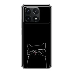 Чехол с рисунком кот на Xiaomi POCO F6 Pro (Равнодушный кот)