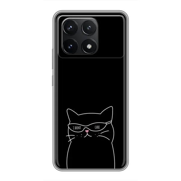 Чехол с принтом «Равнодушный кот» для Xiaomi POCO F6 Pro