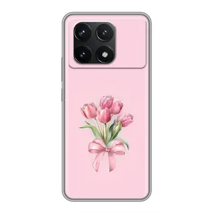 Чохол з розовим принтом для Xiaomi POCO F6 Pro (Букет квітів)