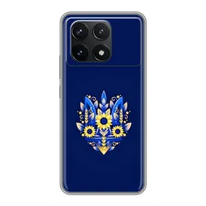 Чехлы для Xiaomi POCO F6 Pro  Укр. Символика (AlphaPrint) (Цветочный Герб)