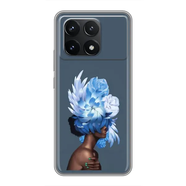 Чехол с принтом «Цветы на голове» для Xiaomi POCO F6 Pro