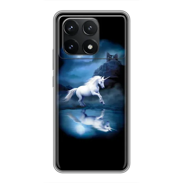 Чехол с принтом «Единорог» для Xiaomi POCO F6 Pro