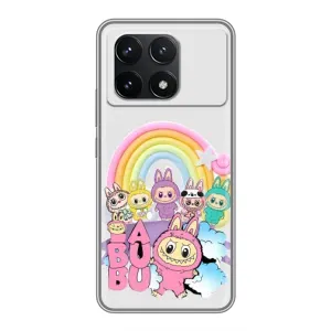 Чохол з Лабубу на Xiaomi POCO F6 Pro (Фон Лабубу)
