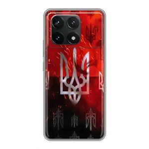 Украинские Чехлы для Xiaomi POCO F6 Pro с картинкой УПА (AlphaPrint) (ГЕРБ УПА)