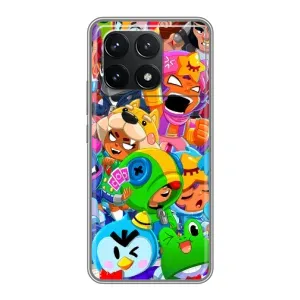 Чехлы Brawl Stars для Xiaomi POCO F6 Pro (AlphaPrint) (Герои Бравл Старс)