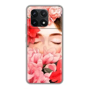 Чехлы (ART) Цветы на Xiaomi POCO F6 Pro (VPrint) (Глаза в цветах)