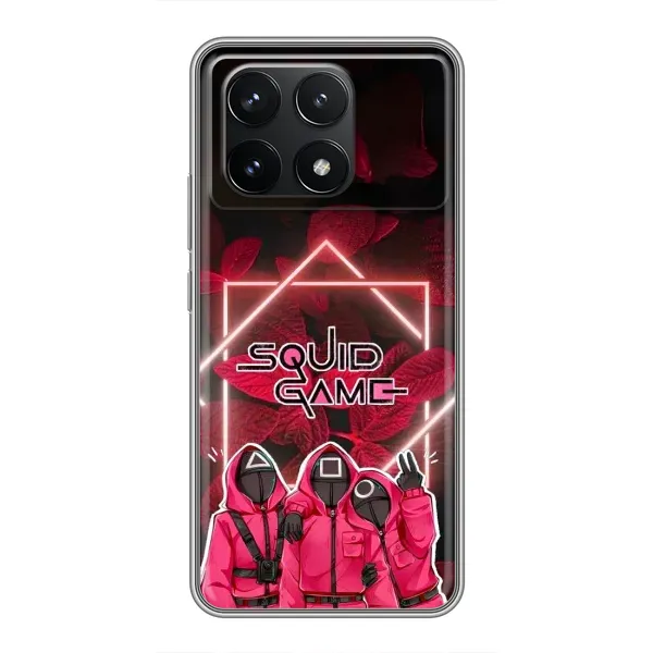 Чохол з принтом «Охоронці Гра кальмара» для Xiaomi POCO F6 Pro Чохол з принтом «Охоронці Гра кальмара» для Xiaomi POCO F6 Pro