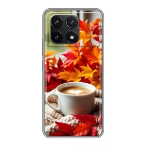 Чехол с уникальным дизайном «Осень с кофе» для Xiaomi POCO F6 Pro