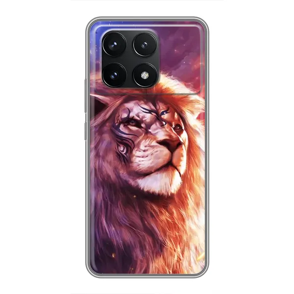 Чохол з принтом «Красочний Лев» для Xiaomi POCO F6 Pro