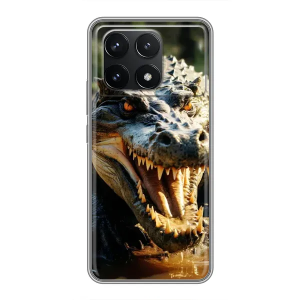Чохол з принтом «Небезпечний крокодил» для Xiaomi POCO F6 Pro