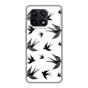 Чохол з пташками на Xiaomi POCO F6 Pro (VPrint) (Ластівки)