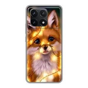 Чохли з картинкою Лисичка для Xiaomi POCO F6 Pro (VPrint) (Лисичка в гірляндах)