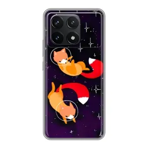 Чохли з картинкою Лисичка для Xiaomi POCO F6 Pro (VPrint) (Лисички космонавти)