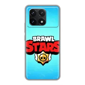 Чехлы Brawl Stars для Xiaomi POCO F6 Pro (AlphaPrint) (Лого Бравл Старс)