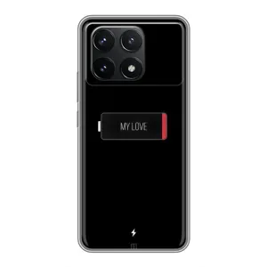 Чехлы для любимой на Поко Ф6 Про (VPrint) (Love battery)