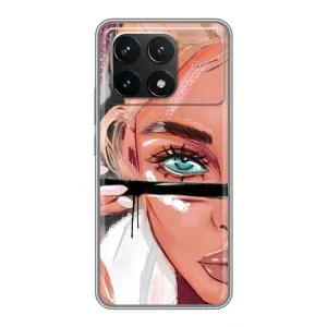 Чехол с печатью для Xiaomi POCO F6 Pro - (Мода) (AlphaPrint) (Макияж)