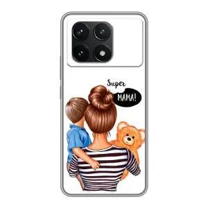 Чохол з друком для Xiaomi POCO F6 Pro - (Мама з дитинкою) (AlphaPrint) (Мама з синочком)
