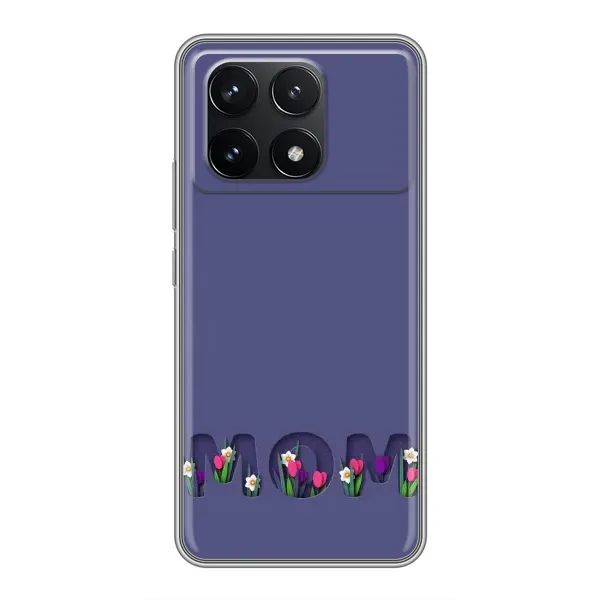 Чохол з принтом «Мама в квітах» для Xiaomi POCO F6 Pro