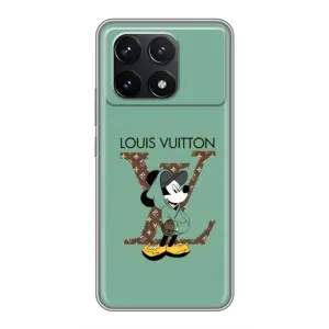 Чехлы Луи Витон для Xiaomi POCO F6 Pro (AlphaPrint - LOUIS VUITTON) (Микки Маус LV)