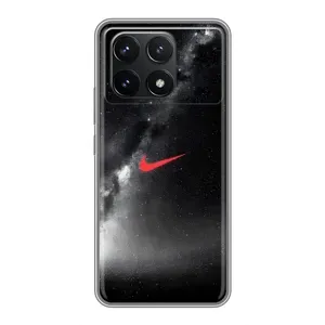 Чехол для Xiaomi POCO F6 Pro - с принтом Найк (AlphaPrint) (Найк красный)