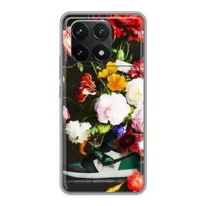 Бренднові Чохли для Xiaomi POCO F6 Pro - (PREMIUMPrint) (Nike цветы)