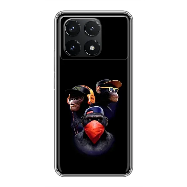 Чохол з принтом «Три мавпи» для Xiaomi POCO F6 Pro