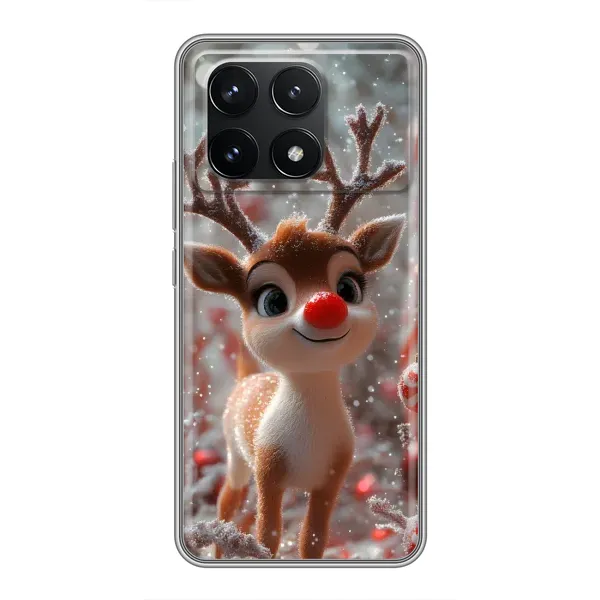 Чохол з принтом «Олень з носом» для Xiaomi POCO F6 Pro