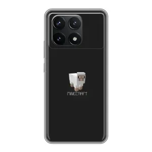 Чехол Майнкрафт на Xiaomi POCO F6 Pro (AlphaPrint) Minecraft (Овечка Майнкрафт)