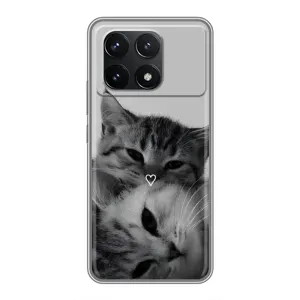 Чехол с рисунком кот на Xiaomi POCO F6 Pro (Пара котов)