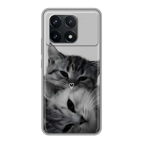 Чехол с принтом «Пара котов» для Xiaomi POCO F6 Pro