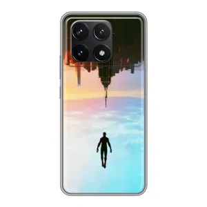 Чехол с человеком пауком для Xiaomi POCO F6 Pro - (AlphaPrint) (Паук человек)