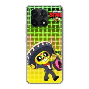 Чехлы Brawl Stars для Xiaomi POCO F6 Pro (AlphaPrint) (Поко в самбреро)