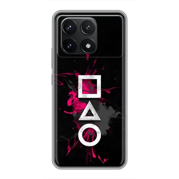 Чохол з принтом «Символи Гра кальмара» для Xiaomi POCO F6 Pro Чохол з принтом «Символи Гра кальмара» для Xiaomi POCO F6 Pro