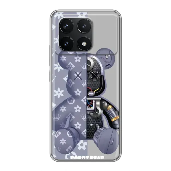 Чохол з принтом «Робот Медведик» для Xiaomi POCO F6 Pro