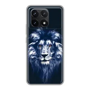 Чохол з картинкою ЛЕВ для Xiaomi POCO F6 Pro (VPrint) (Синій Лев)