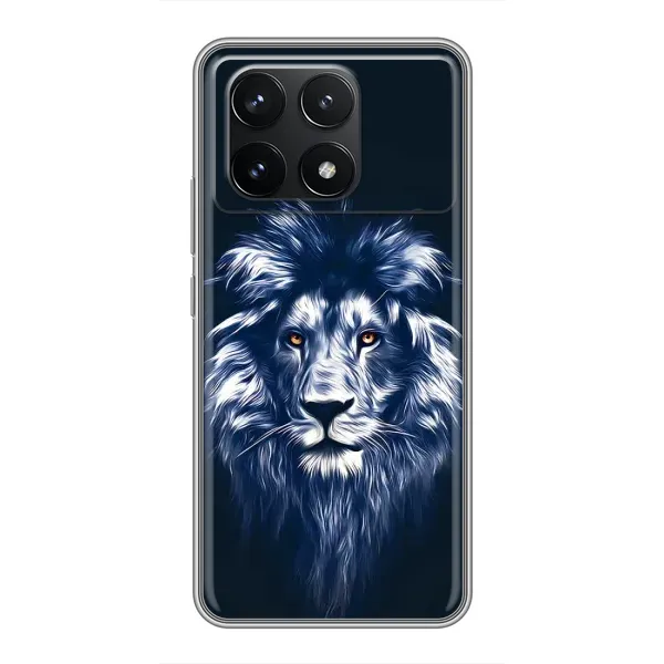 Чохол з принтом «Синій Лев» для Xiaomi POCO F6 Pro
