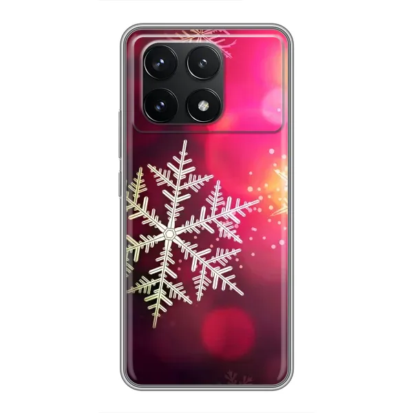 Чехол с принтом «Снежинка» для Xiaomi POCO F6 Pro Чехол с принтом «Снежинка» для Xiaomi POCO F6 Pro