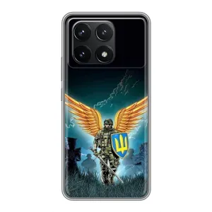 Чехлы с картинкой ЗСУ для Xiaomi POCO F6 Pro (AlphaPrint) (Солдат ЗСУ)